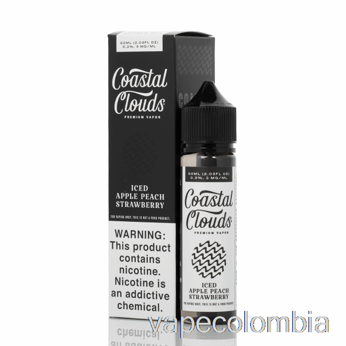 Vape Recargable Manzana Helada Melocotón Fresa - Costeras Nubes Co. - 60ml 6mg